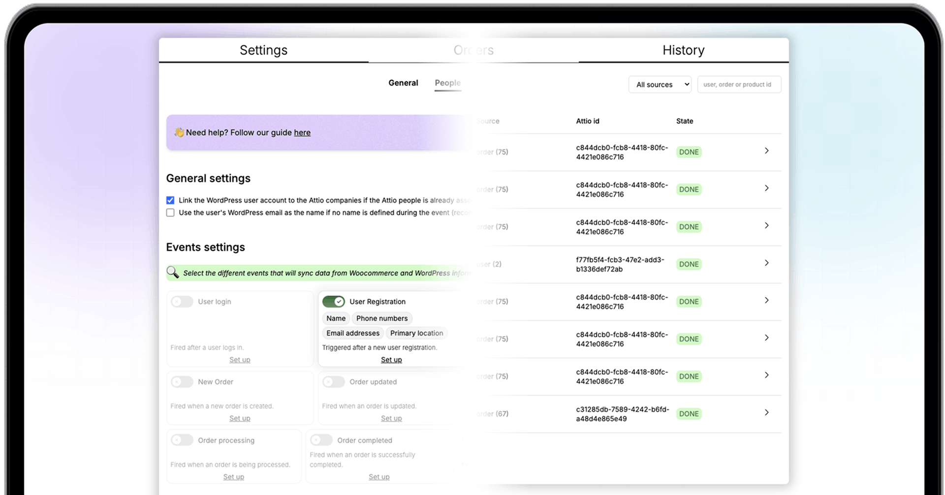 application screenshot